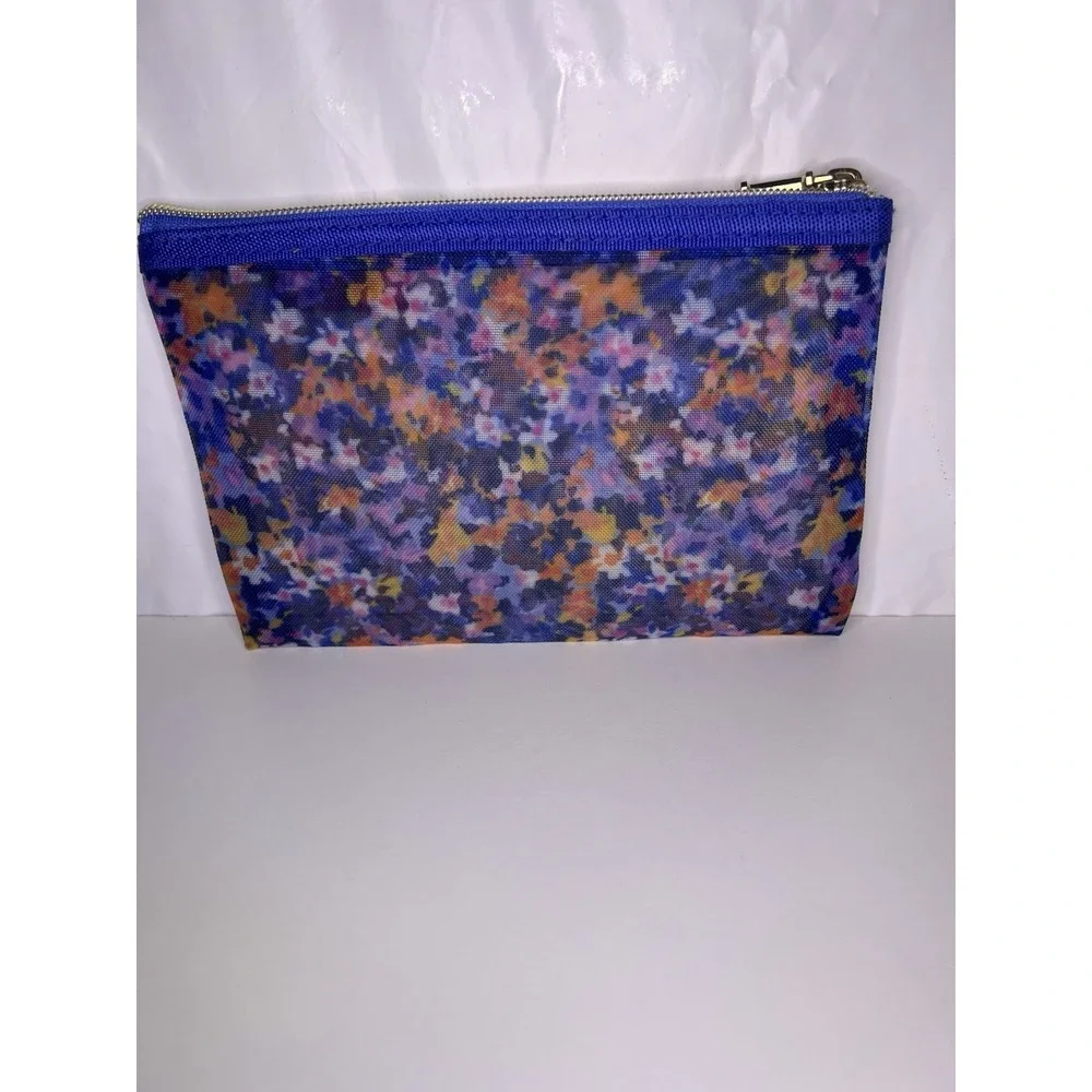 Isaac Mizrahi Floral Makeup bag 8 X 5 Travel Gift Organization.‎ Glamour NWOT